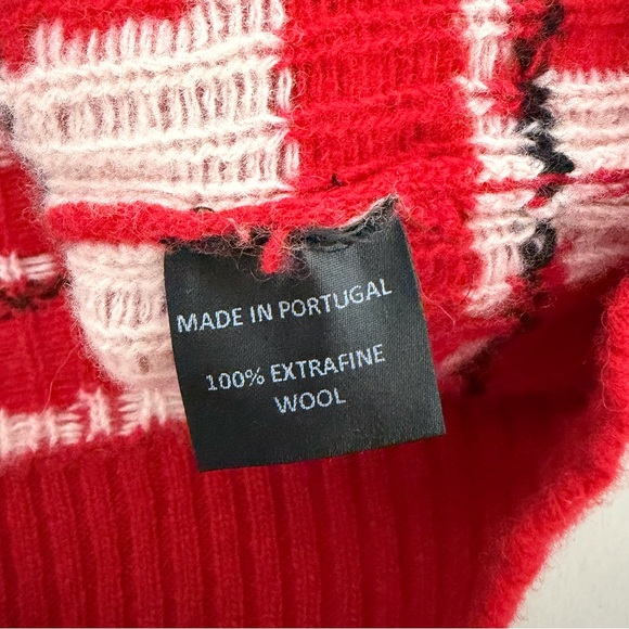 Princess Lady Diana Red Wool Sheep Sweater Warm & Wonderful Novelty Print XS - Picture 5 of 7